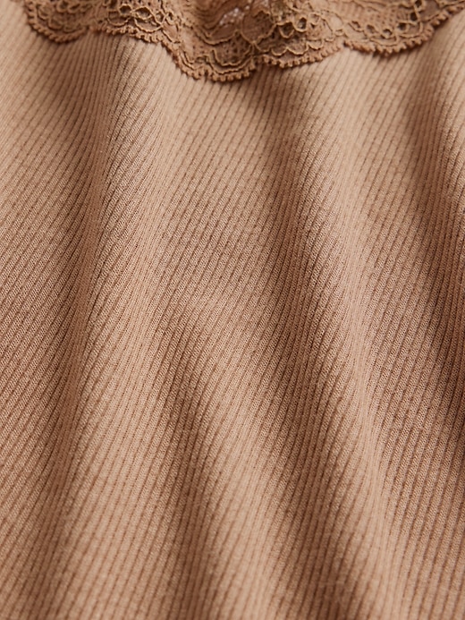 Image number 4 showing, Mini Rib Lace PJ Tank Top