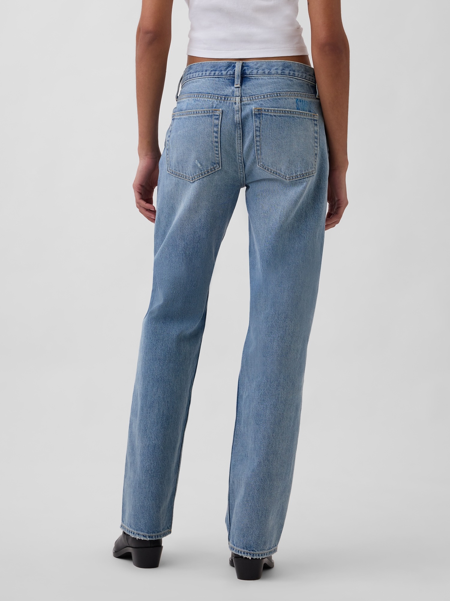 Женские джинсы Gap Mid Rise Rigid Relaxed Straight Jeans — фото 4