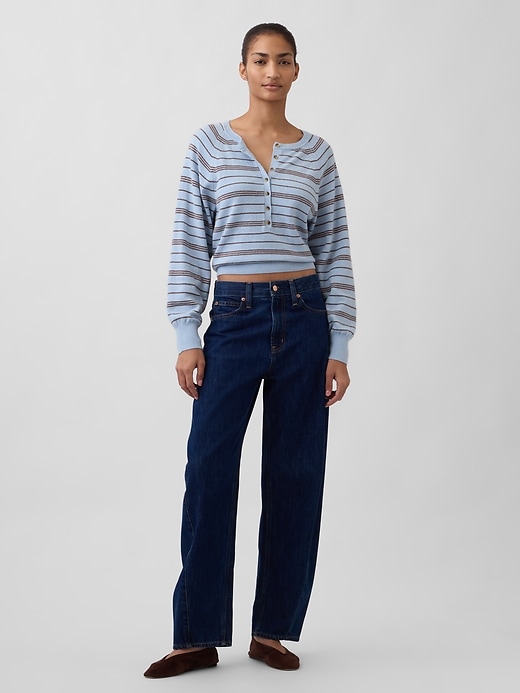 Image number 2 showing, CashSoft Henley Sweater