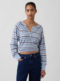 CashSoft Henley Sweater