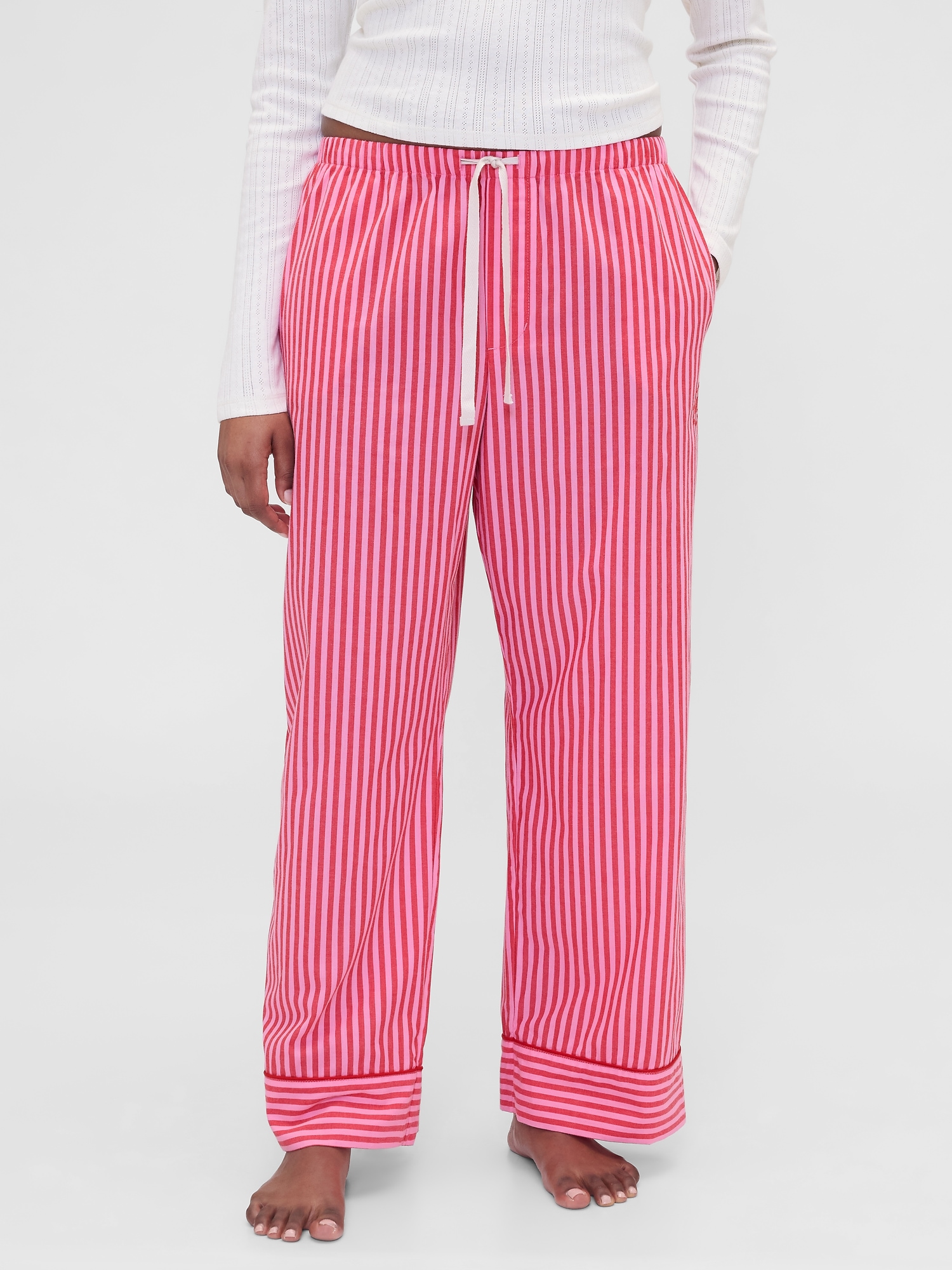 Gap × Summer Fridays Relaxed Poplin Stripe PJ Pants