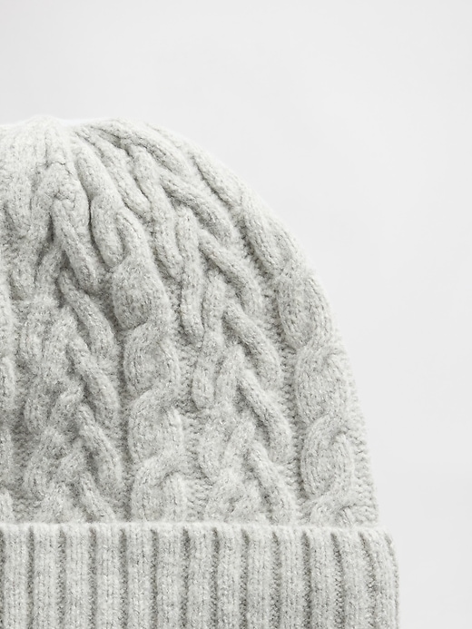 Image number 5 showing, CashSoft Cable-Knit Beanie
