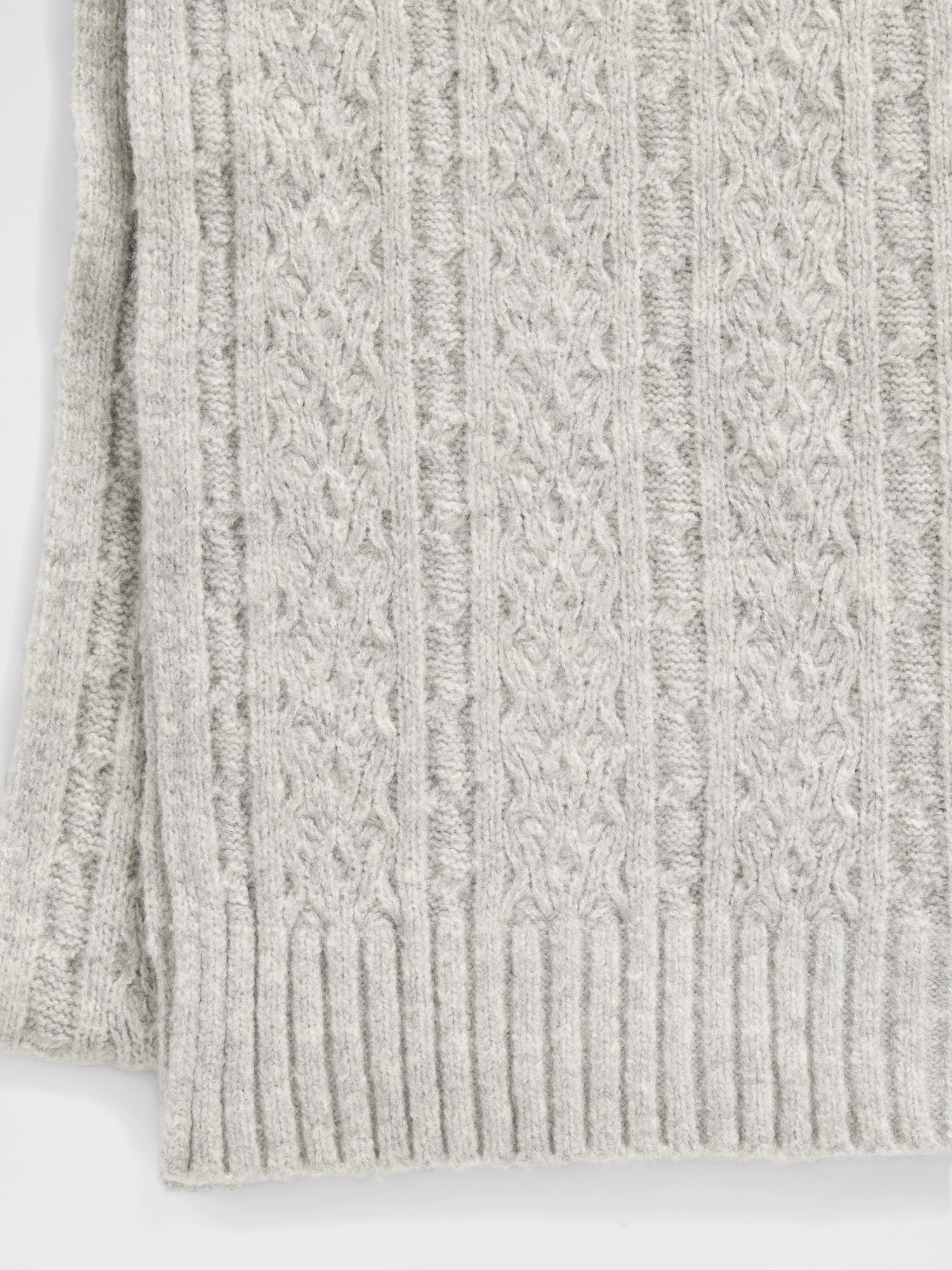 CashSoft Cable-Knit Scarf