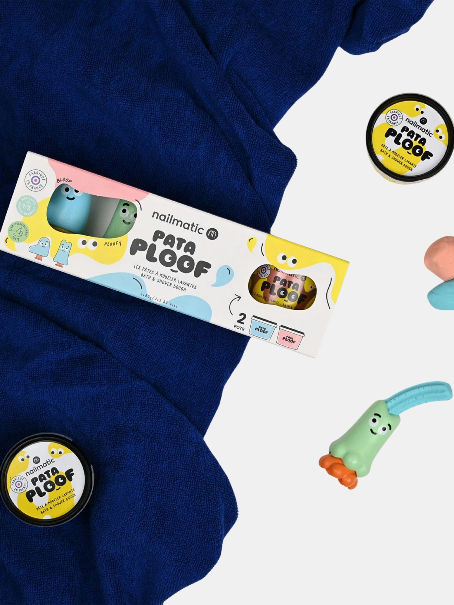 Набор мыльной глины для лепки Gap Nailmatic Soap Dough, цвет: Синий / Розовый — фото 3