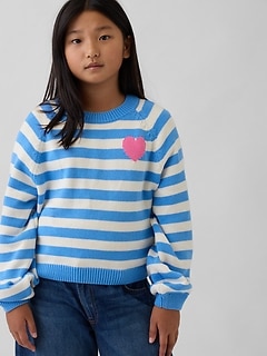 Kids Relaxed Graphic Crewneck Sweater