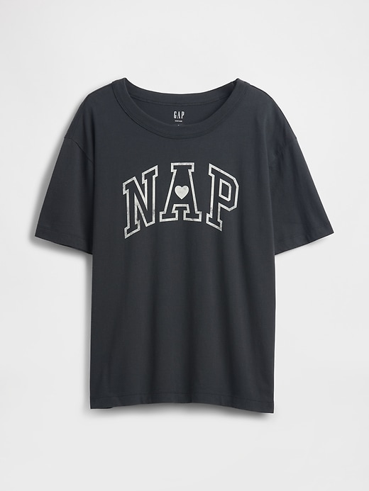 Image number 1 showing, Organic Cotton Oversized NAP Logo PJ T-Shirt