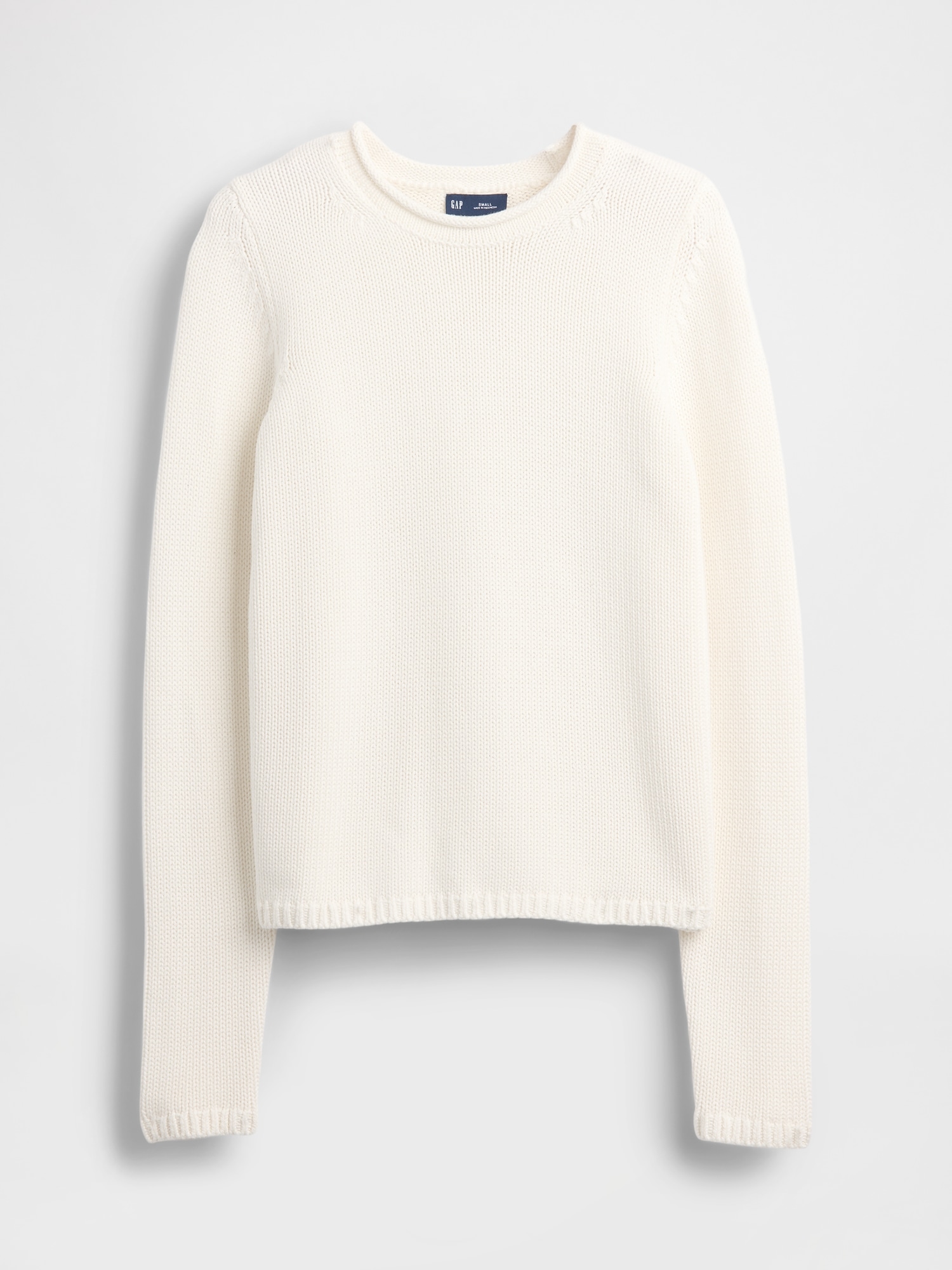 Gap 100% Cotton Rollneck Sweater In White
