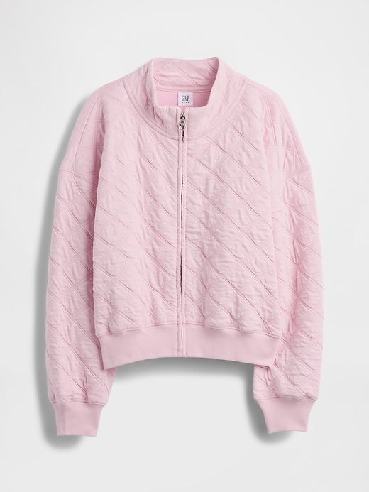Image number 2 showing, Kids Oversized Quilted Zip Jacket