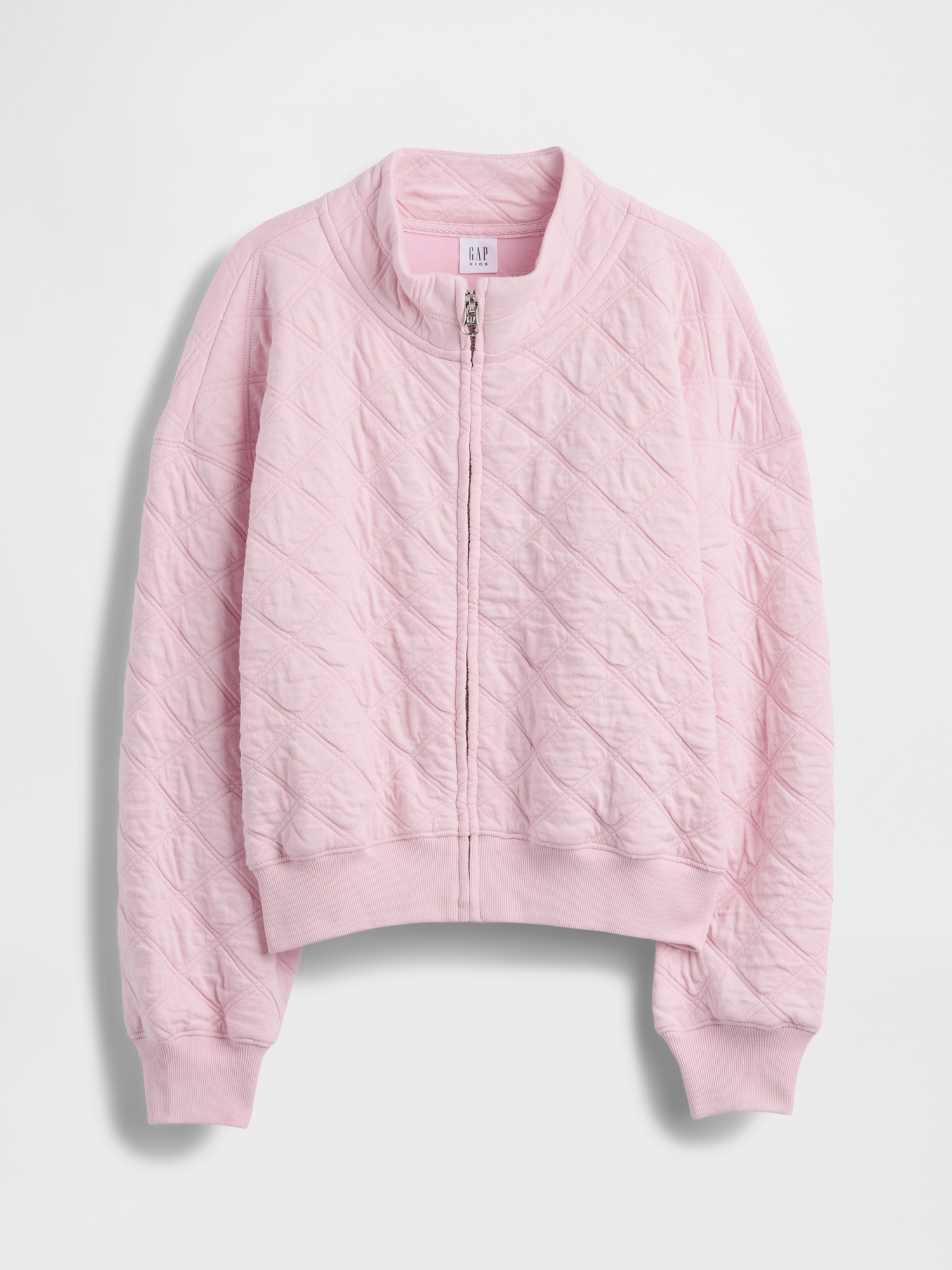 Kids Oversized Quilted Zip Jacket