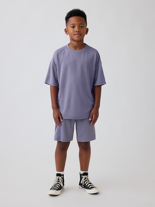 Image number 4 showing, Kids GapFit Tech Recycled Mesh T-Shirt