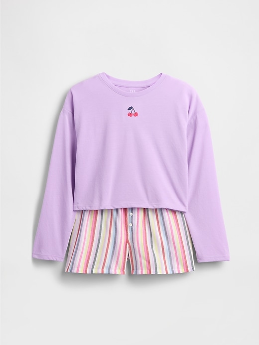 Image number 1 showing, Kids Recycled PJ Short Set