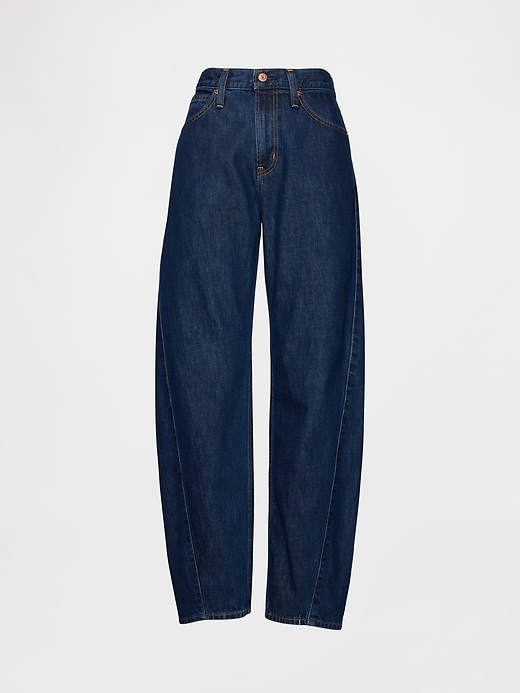 Image number 6 showing, High Rise Barrel Jeans