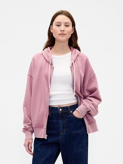 Image number 1 showing, Heavyweight French Terry Oversized Zip Hoodie