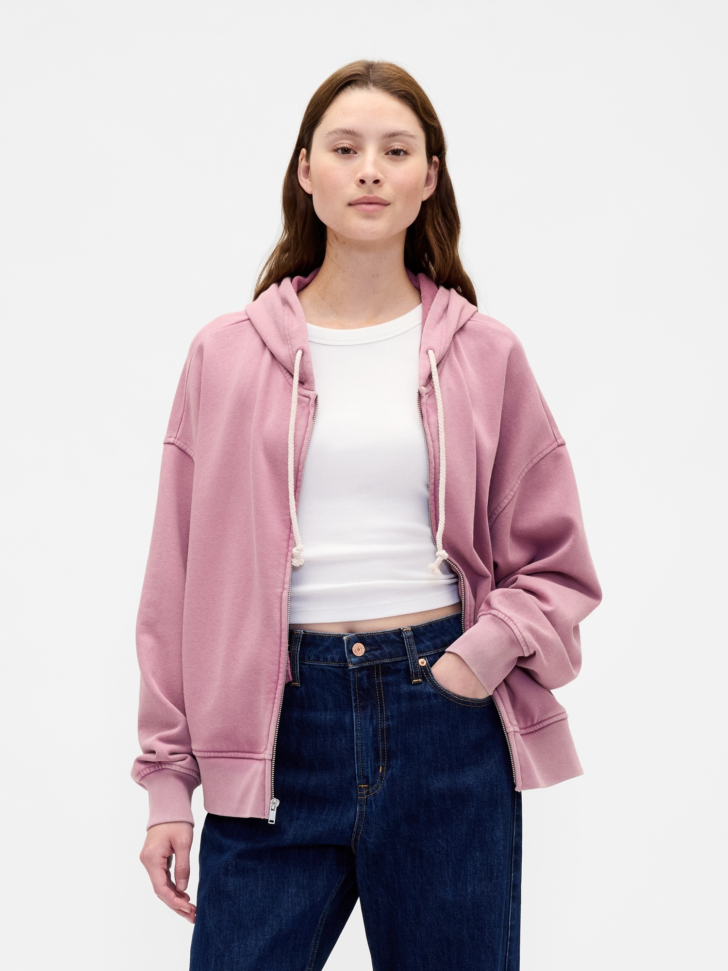 Heavyweight French Terry Oversized Zip Hoodie