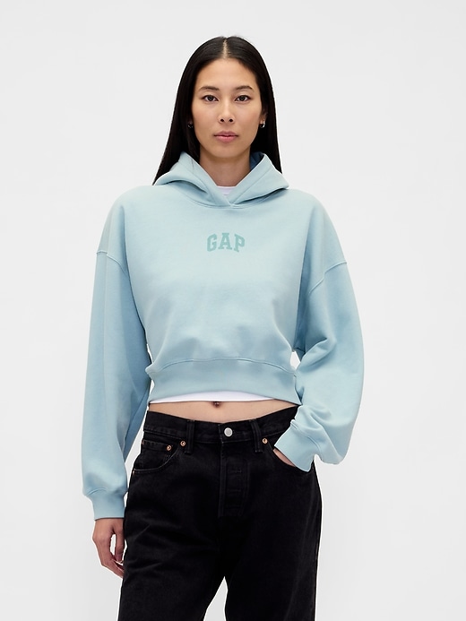 Image number 1 showing, VintageSoft Crop Logo Hoodie