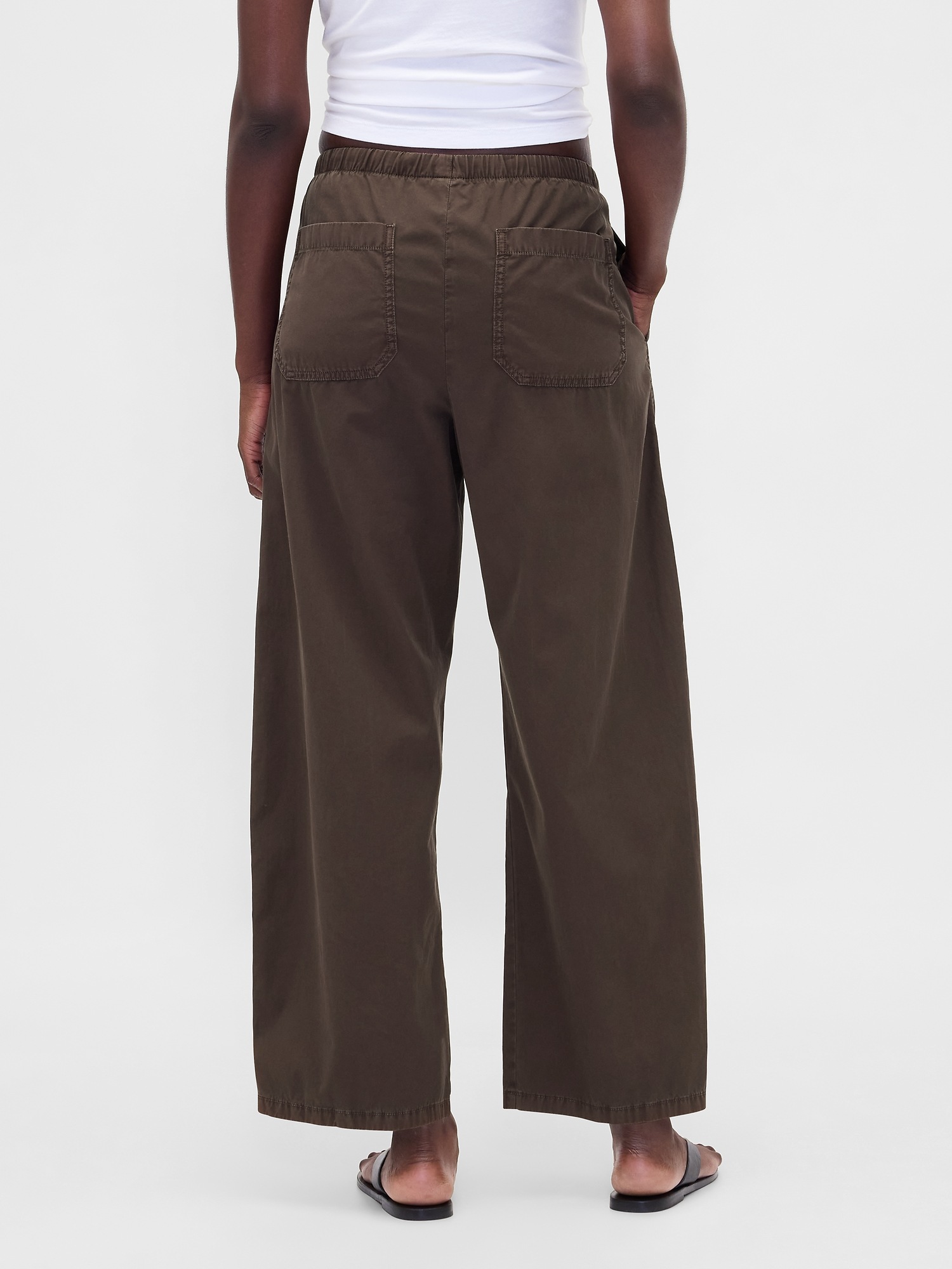 Женские брюки Gap Poplin Easy Double-Knee Barrel Pants — фото 4