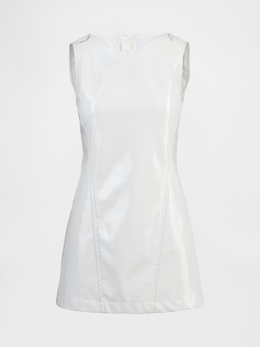 Image number 8 showing, GapStudio Vegan Patent Leather Mini Dress