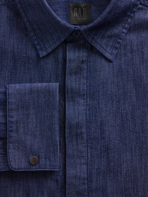 Image number 5 showing, GapStudio Chambray Shirt