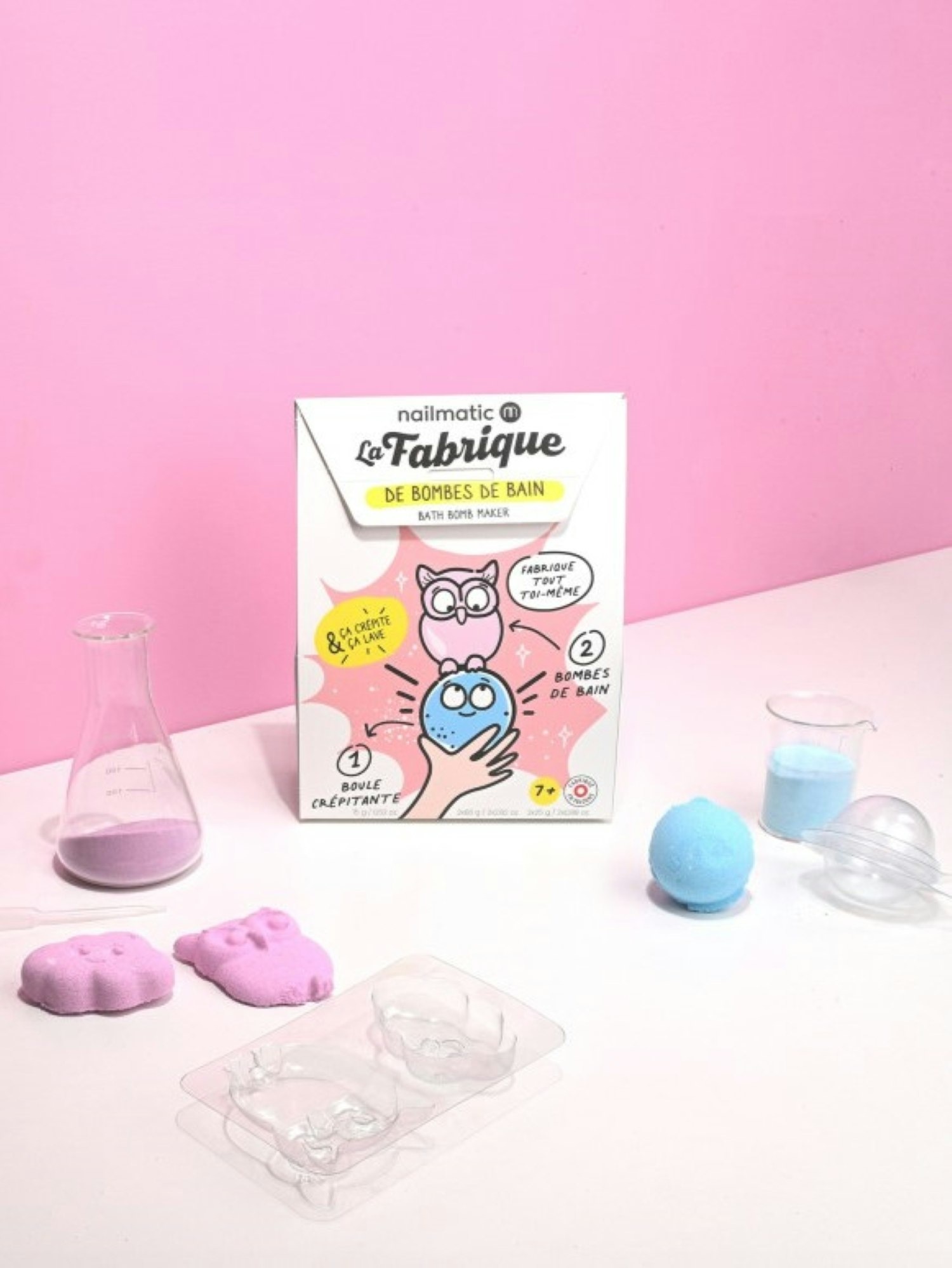 Набор для создания бомбочек для ванны Gap Nailmatic, цвет: Синий / Розовый — фото 2