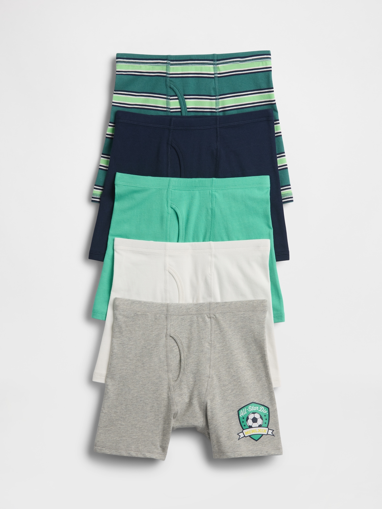 Kids Organic Stretch Cotton Briefs (5-Pack)