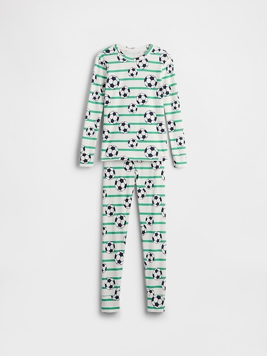 Image number 1 showing, Kids Organic Brushed Cotton PJ Set