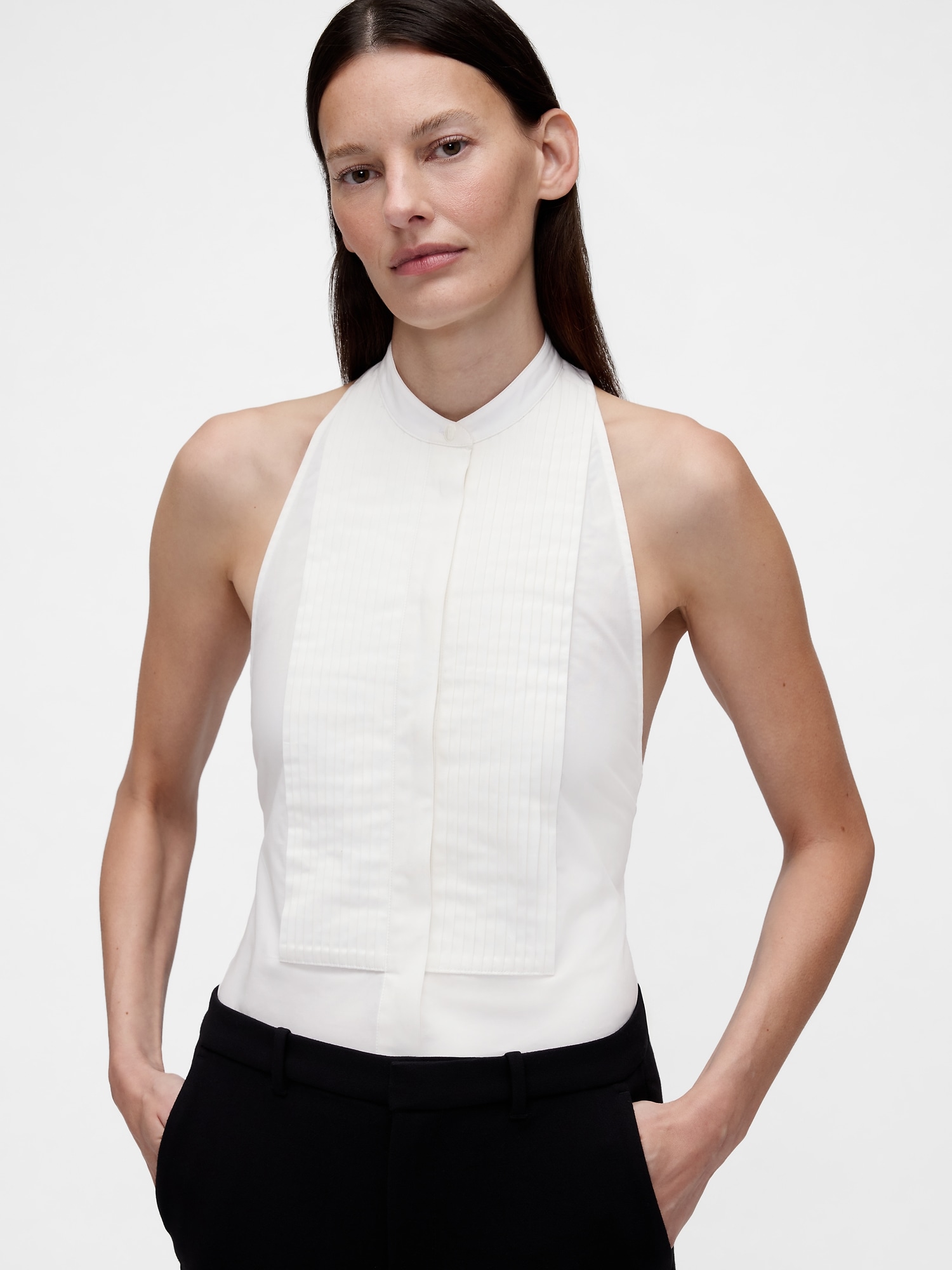 GapStudio Poplin Tuxedo Shirt