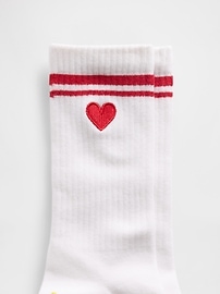 Image number 2 showing, Heart Crew Socks