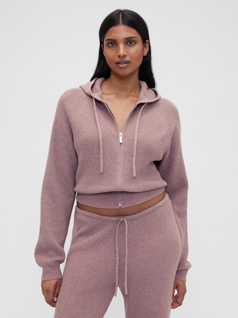 Gap × Summer Fridays CashSoft Waffle Crop Hoodie