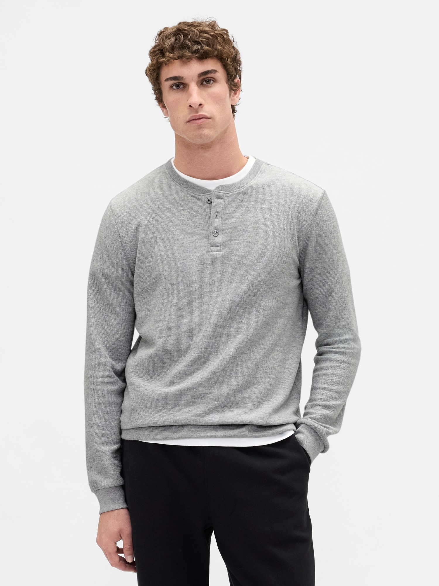 Rib Henley PJ Shirt