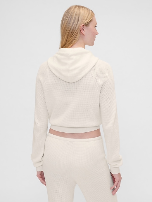 Image number 2 showing, Gap × Summer Fridays CashSoft Waffle Crop Hoodie