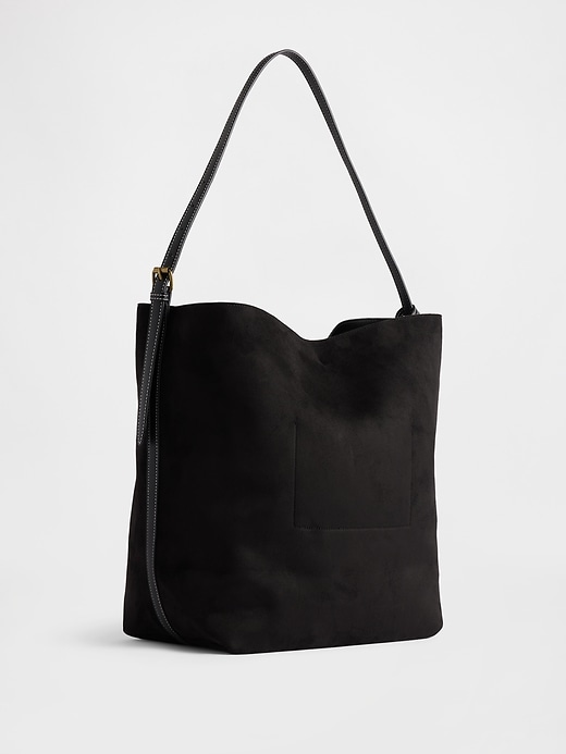 Image number 2 showing, Vegan Suede Bucket Bag