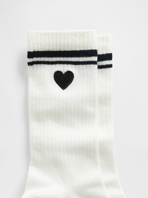 Image number 2 showing, Heart Crew Socks