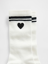 Image number 2 showing, Heart Crew Socks