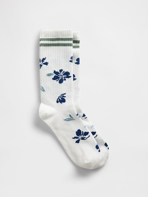 Image number 1 showing, Floral Crew Socks