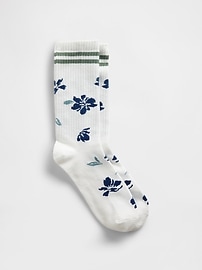 Image number 1 showing, Floral Crew Socks