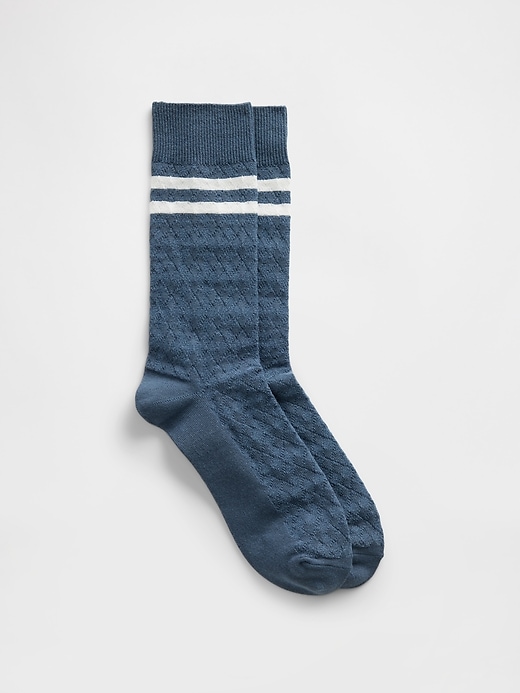 Image number 1 showing, Argyle Varsity Crew Socks