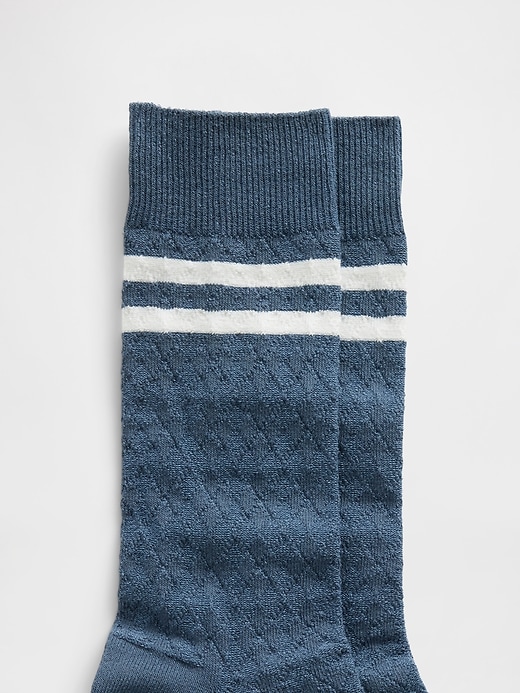 Image number 2 showing, Argyle Varsity Crew Socks
