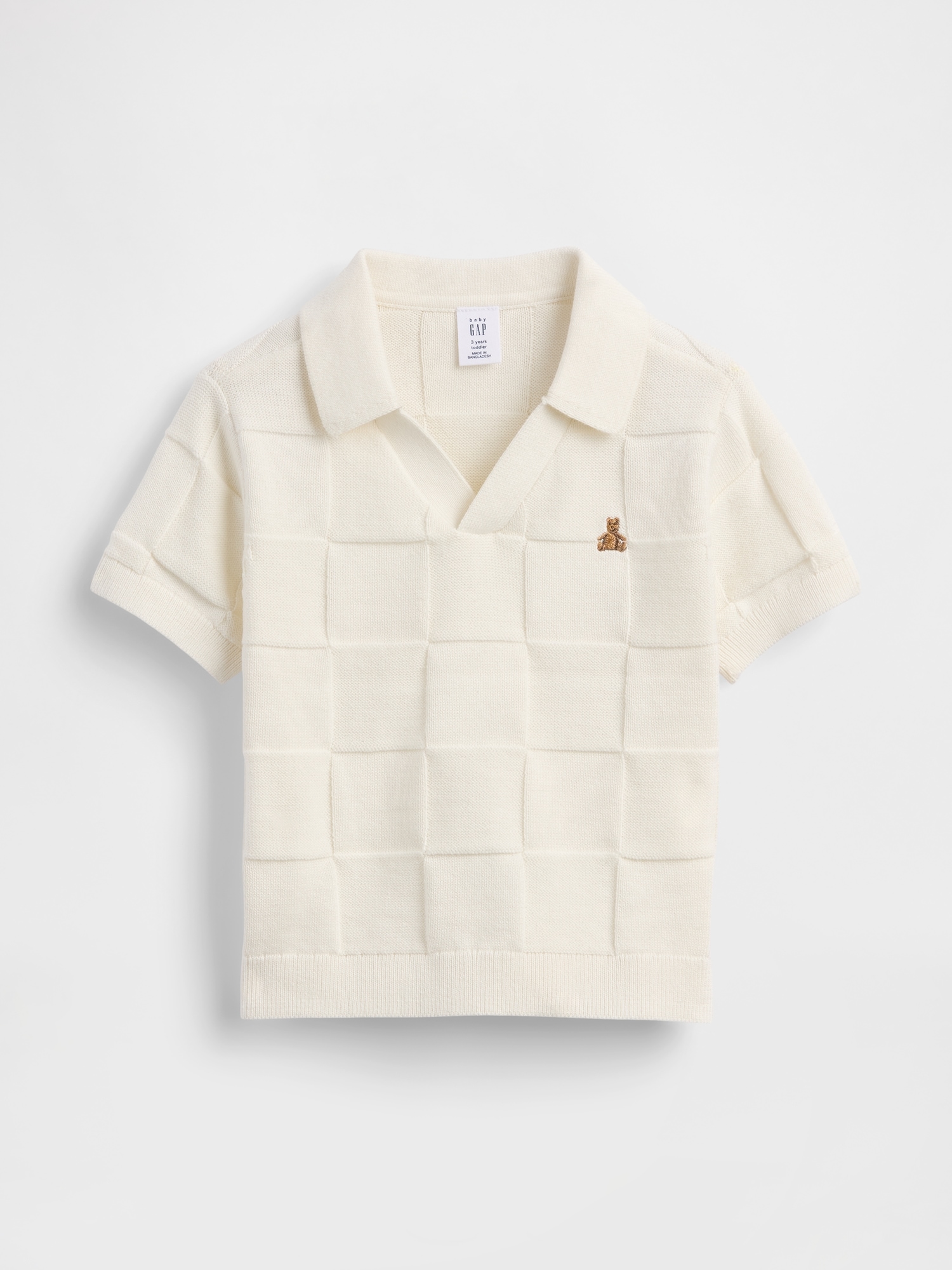 Baby & Toddler Johnny-Collar Checkered Sweater