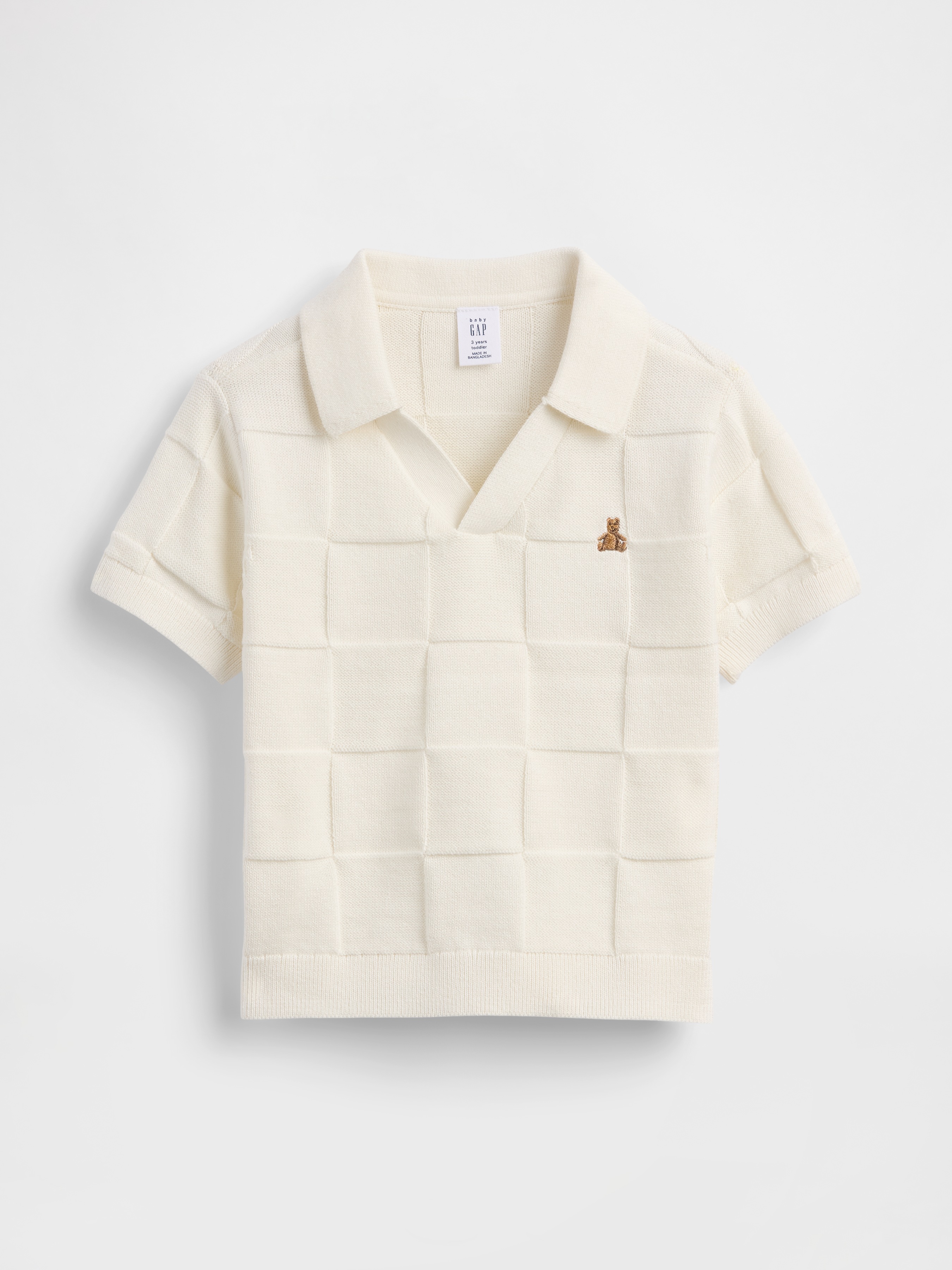 Baby & Toddler Johnny-Collar Checkered Sweater