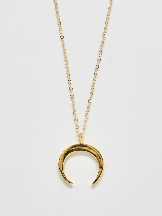 Image number 1 showing, Admiral Row Gold Crescent Moon Necklace