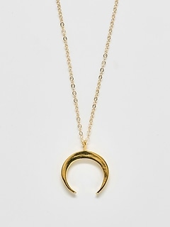 Gold Crescent Moon Necklace