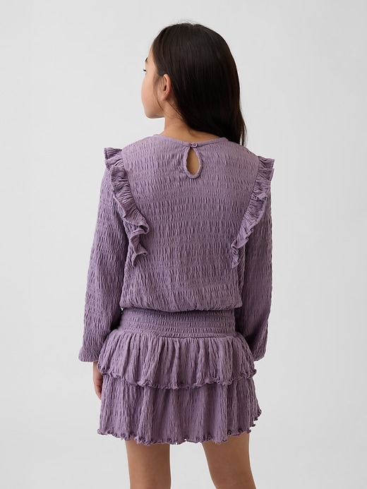 Image number 3 showing, Kids Crinkle Knit Ruffle Top