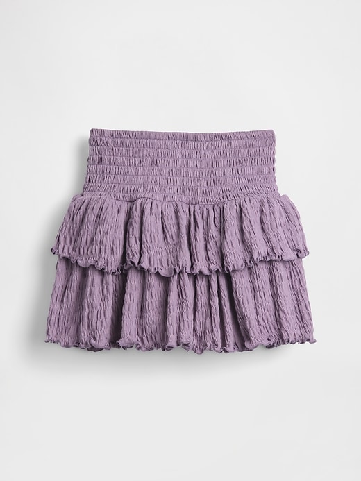 Image number 2 showing, Kids Crinkle Knit Tiered Skort