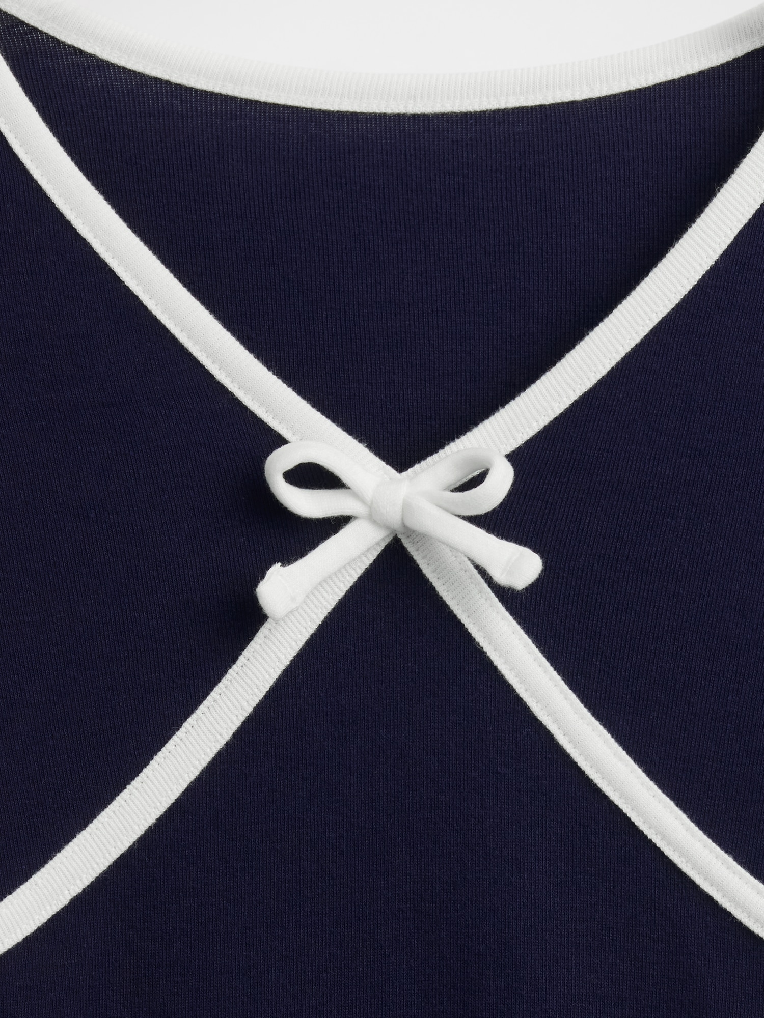 Kids Cross Front Bow T-Shirt