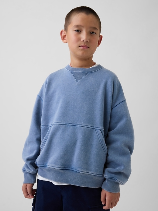 Image number 4 showing, Kids VintageSoft Relaxed Crewneck Pocket Sweatshirt