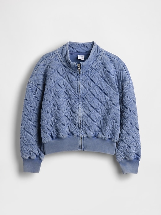 Image number 2 showing, Kids Oversized Quilted Zip Jacket