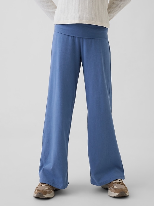 Image number 3 showing, Kids Wide-Leg Foldover Leggings