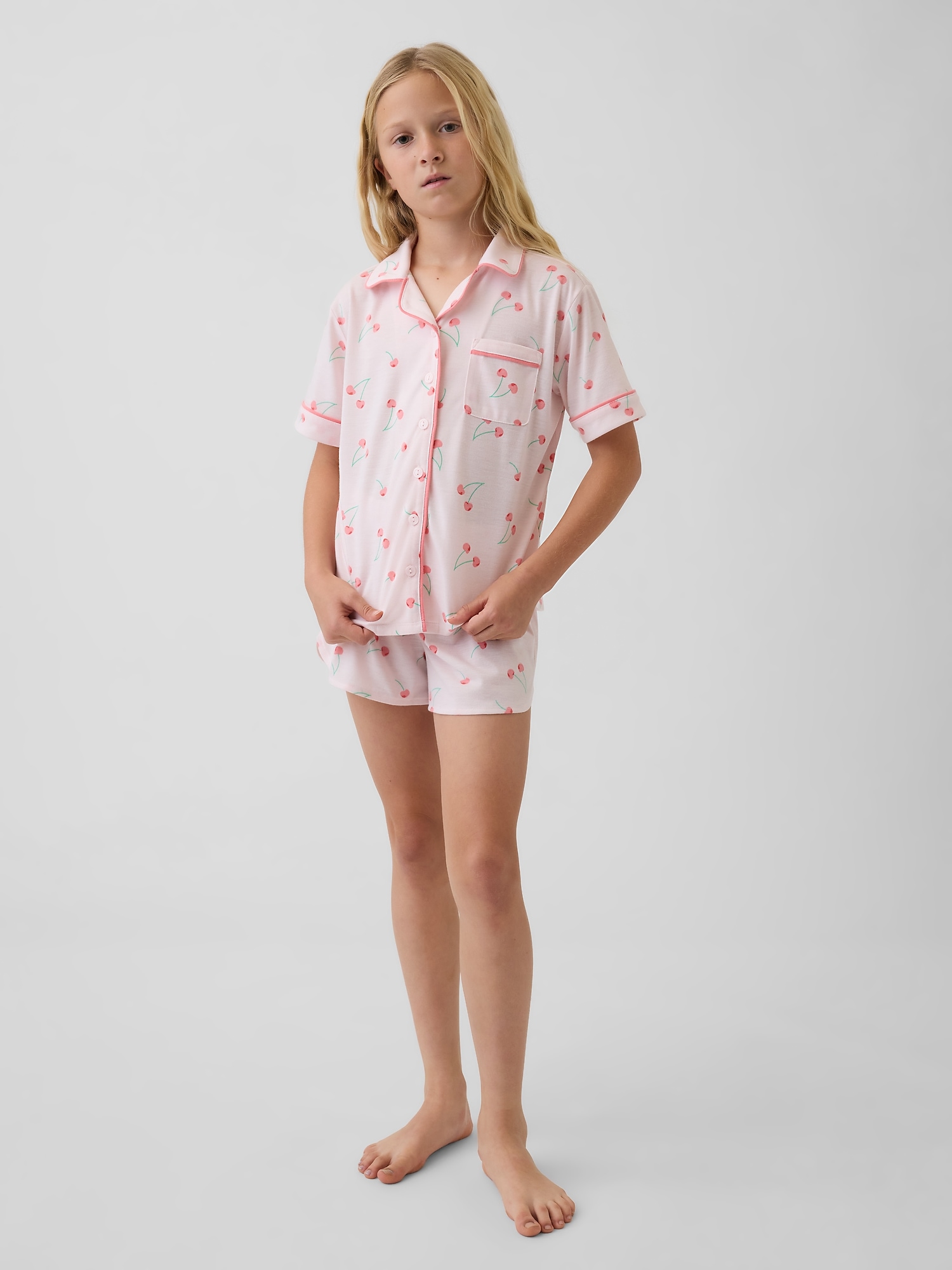 Kids Recycled PJ Short Set