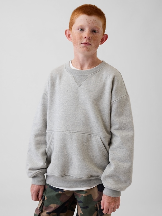 Image number 4 showing, Kids VintageSoft Relaxed Crewneck Pocket Sweatshirt