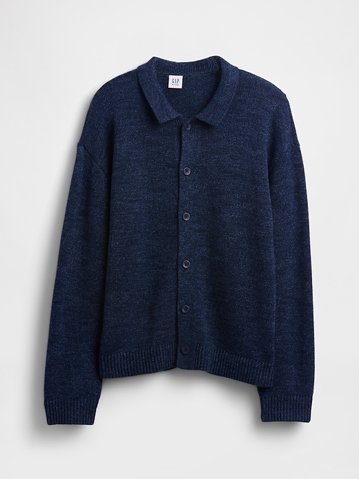 Image number 2 showing, Kids Relaxed Polo Cardigan Sweater